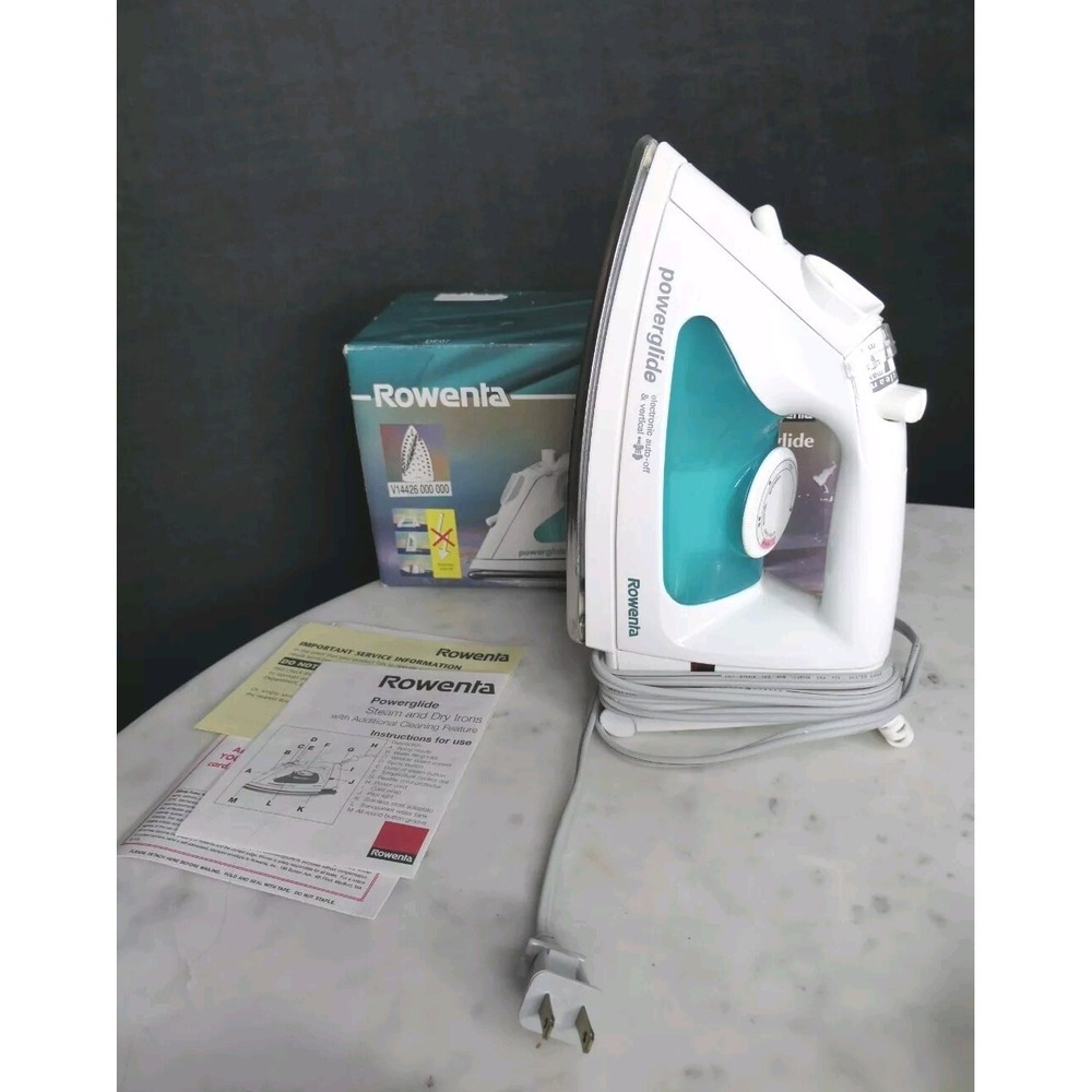 Rowenta Powerglide DE-07 Steam nd Dry Iron Open Box AutoOff Vertical Steam